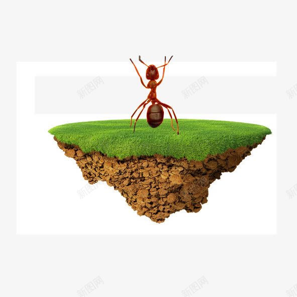蚂蚁大地png免抠素材_新图网 https://ixintu.com 举重 积极向上 草地 蚂蚁 蝼蚁