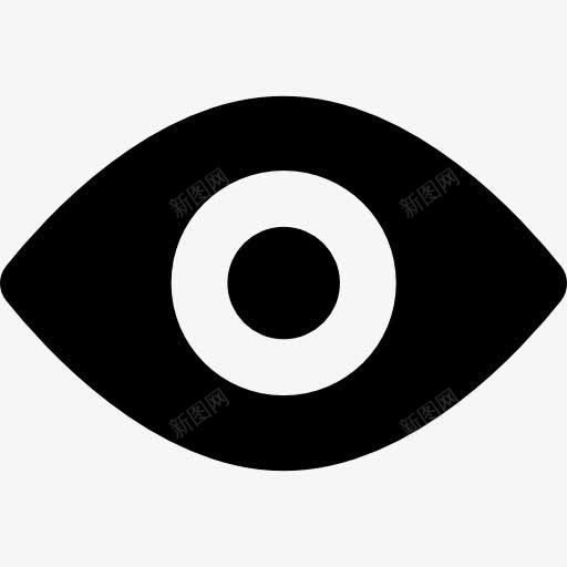 可见眼图标png_新图网 https://ixintu.com 可见 可视化界面和网页 打开 接口 眼睛 眼睛打开 象征 黑色