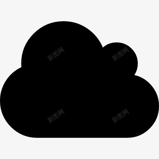 蓬松的云的剪影图标png_新图网 https://ixintu.com 云 云层 多云 天气 绒毛