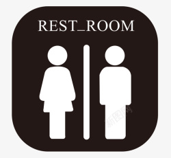 矢量卫生间标识男女厕所标志矢量图图标高清图片