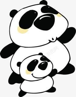 可爱的小熊猫呆萌效果素材