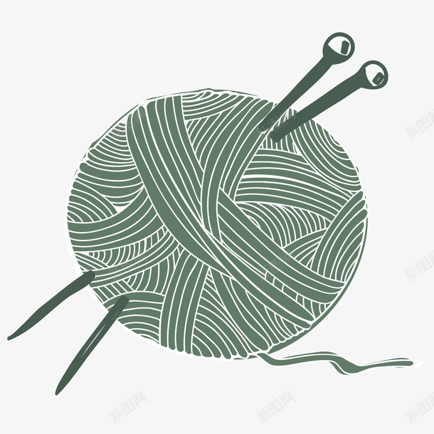 绿色毛线球卡通矢量图ai免抠素材_新图网 https://ixintu.com 个性 卡通 密集构成 彩色毛球 手绘 毛线 毛线针 球形 矢量图 线团 绿色
