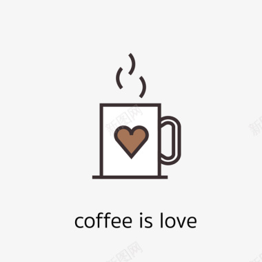 白色的可爱咖啡杯图标图标