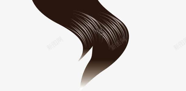 黑色头发png免抠素材_新图网 https://ixintu.com 创意 卡通 发丝 发梢 头发 手绘 黑色