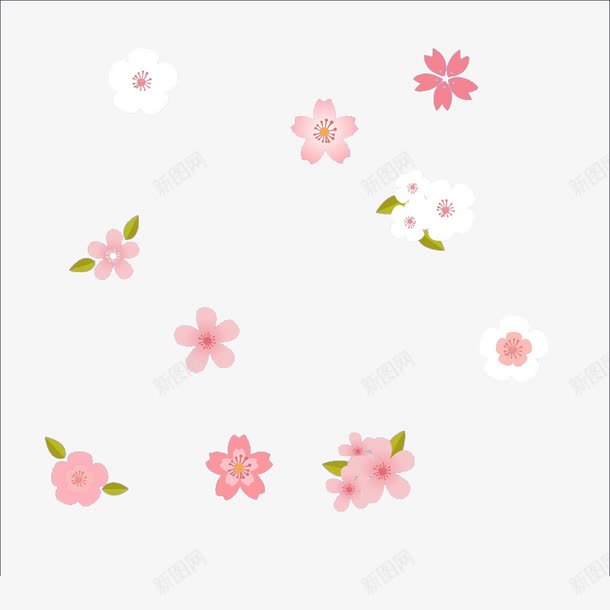 樱花图案png免抠素材_新图网 https://ixintu.com 樱花 樱花边框 粉色 花瓣 落樱 装饰