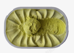 绿色开心果口味的冰淇淋素材