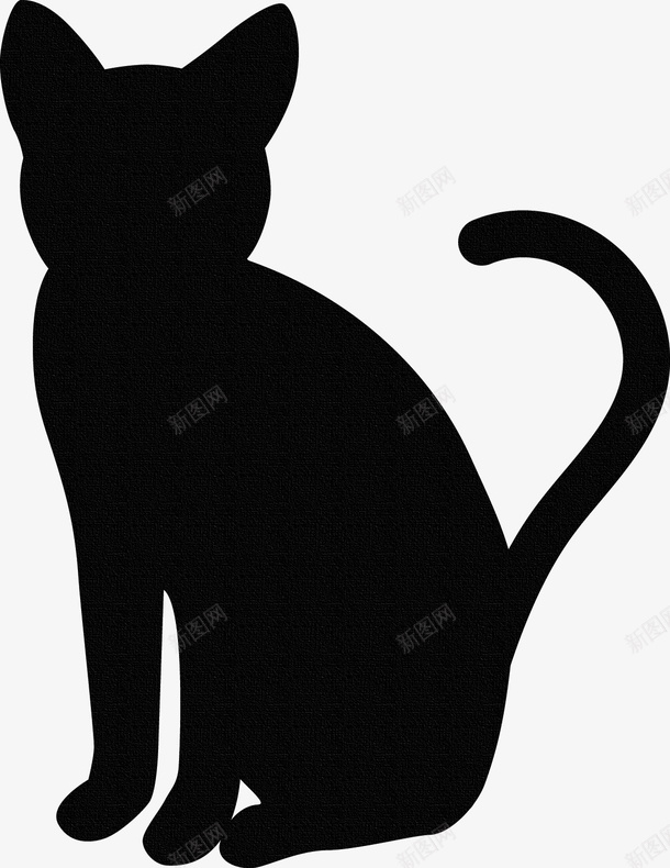 黑色猫咪剪影图标png_新图网 https://ixintu.com 侧影 剪影 猫咪 黑色
