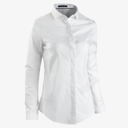 休闲衬衣都市立体时尚职业化白色衬衫高清图片