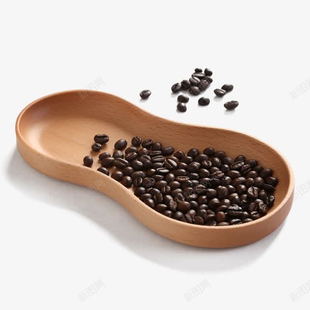 创意盘子里的咖啡豆png免抠素材_新图网 https://ixintu.com 创意 咖啡豆 实木 木制品 木纹 果实 植物 盘子 食物 餐具