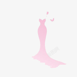 粉色婚纱素材