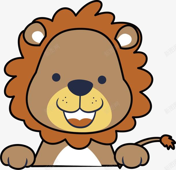 可爱小狮子矢量图ai免抠素材_新图网 https://ixintu.com 创意 动物 卡通手绘 可爱 小狮子 抽象 狮子涂色 矢量图