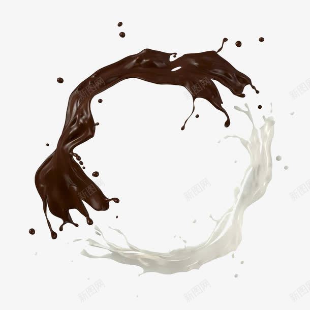 黑白牛奶波纹png免抠素材_新图网 https://ixintu.com 不规则 巧克力 波纹 牛奶 牛奶波纹 牛奶的波纹 纹路 随意结构 黑白