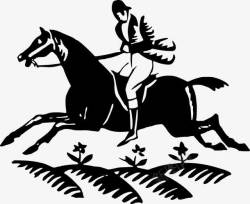 骑着战马的骑士骑士骑着骏马在奔驰高清图片