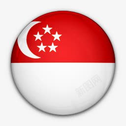 国旗对新加坡世界标志图标图标
