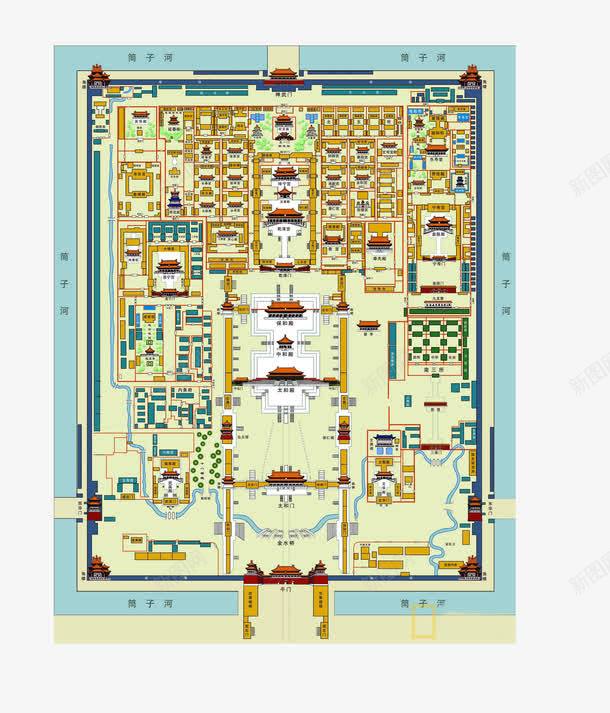 北京故宫旅游地图png免抠素材_新图网 https://ixintu.com 北京地图 北京故宫 地图 故宫 旅游地 旅游地图