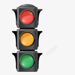 绿色灯手绘马路红路灯矢量图高清图片