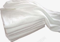 自然展开与折叠的白毛巾素材