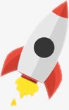 卡通飞翔的火箭装饰元素png免抠素材_新图网 https://ixintu.com 元素 卡通 火箭 装饰 飞翔