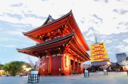 日本景点日本浅草寺建筑高清图片