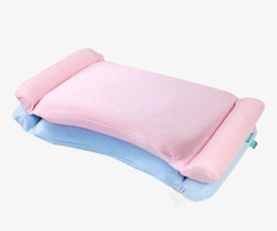 偏头定型枕粉色蓝色婴儿枕头高清图片