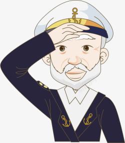 船锚帽子手绘船长高清图片