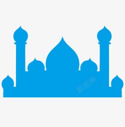 蓝色清真寺素材