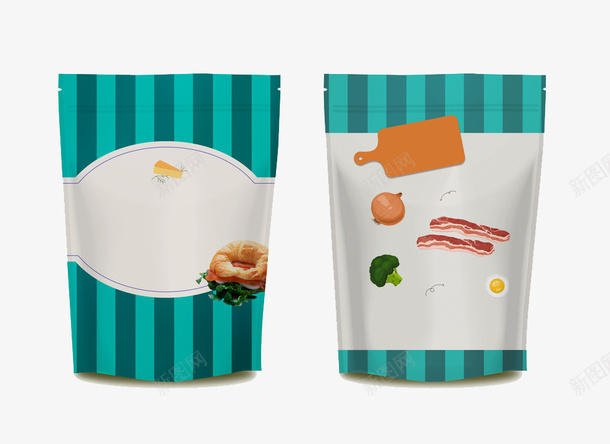 食物感包装袋png免抠素材_新图网 https://ixintu.com 创意包装袋 包装袋 反面 正面 设计感 质感包装 零食包装袋 食物包装袋