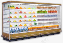 冷柜设计实物大型超市保鲜柜高清图片