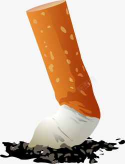 折断的香烟禁止吸烟立体掐灭香烟高清图片