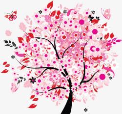 粉色小树樱花树高清图片