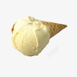 芒果冰淇淋球冰激凌甜筒高清图片