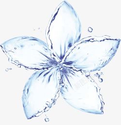 水滴形成的花朵素材