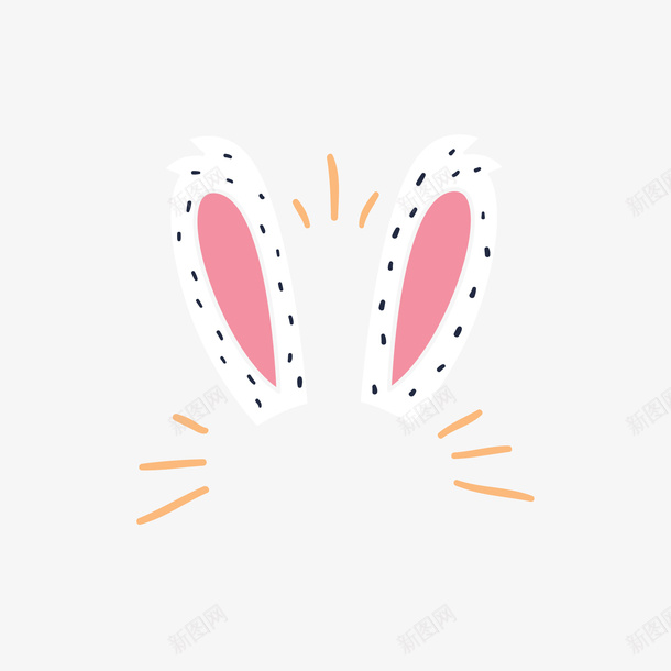 卡通兔耳朵马上开车png免抠素材_新图网 https://ixintu.com 兔耳朵 卡通 卡通可爱 卡通的 可爱的兔耳朵 装饰
