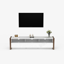 白色烤漆客厅电视柜一个白色电视茶几电视柜高清图片