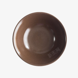 陶瓷制品棕色圆形的陶瓷制品碗高清图片
