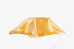 金色绸布遮盖台子素材