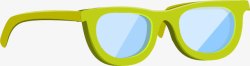 绿色墨镜背景素材卡通沙滩眼镜高清图片
