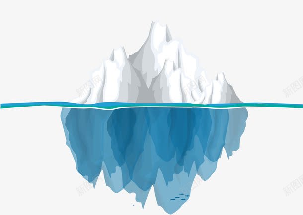 海面的冰峰png免抠素材_新图网 https://ixintu.com 冰块 冰峰 冰川 海平面 海报 矢量冰峰 矢量冰川 结冰 蓝色海面
