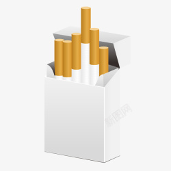 手绘一盒侧面香烟素材