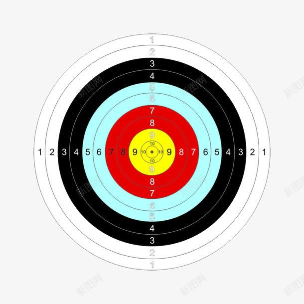 枪口靶子png免抠素材_新图网 https://ixintu.com 圆 圆形 彩色 枪口 标靶 环心 瞄准准心 靶心