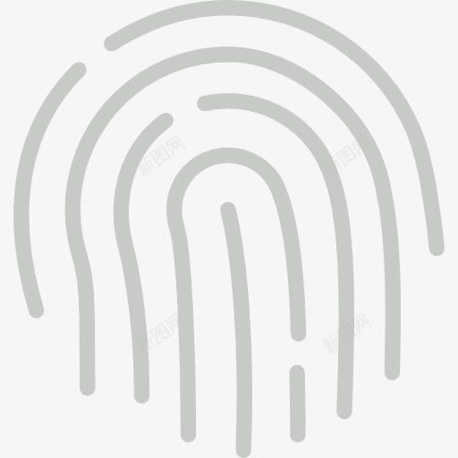 指纹图标png_新图网 https://ixintu.com 侦探 指纹 接口 证据 识别
