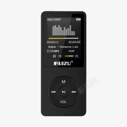 电子产品实物图时尚黑色MP3录音器高清图片