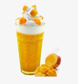 芒果小块一杯芒果奶大图高清图片