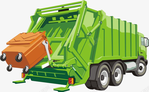 垃圾装卸车png免抠素材_新图网 https://ixintu.com 垃圾啊搬运车 垃圾车 环保垃圾车 绿色垃圾车 装卸 装卸车