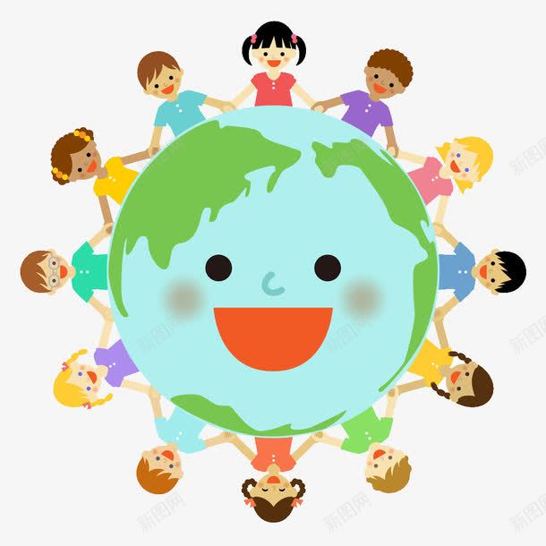卡通模型png免抠素材_新图网 https://ixintu.com 保护地球 保护环境 手拉手