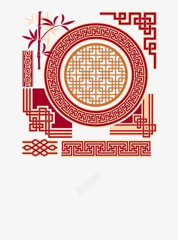 中国传统元素png免抠素材_新图网 https://ixintu.com 传统 传统元素 回字纹 装饰 装饰元素