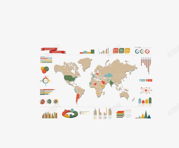 彩色世界地图世界各国矢量图eps免抠素材_新图网 https://ixintu.com 世界各国 世界地图 世界地图轮廓 彩色世界地图 矢量世界地图 矢量图