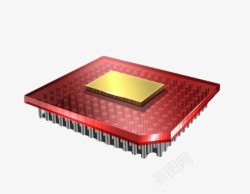 红色电子芯片元件模型素材