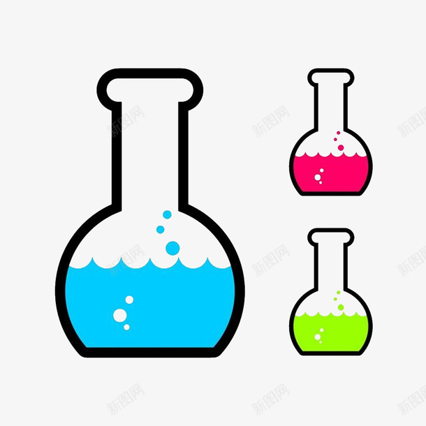卡通实验化学颜色的PSD分层psd免抠素材_新图网 https://ixintu.com 化学产品 化学标志 卡通化学 易爆品 研究物质 科学变化