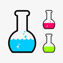 科学变化卡通实验化学颜色的PSD分层高清图片
